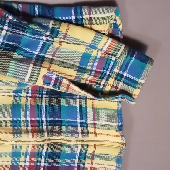 Chaps Long Sleeve Yellow Plaid Full Zip Top Size M - Picture 5 of 7